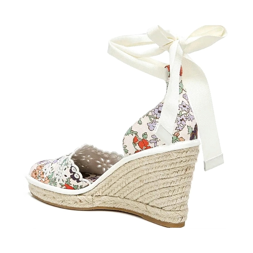 Veronica Beard Liberty Floral Fairycore Platform Lace Up Sandal - Picture 7 of 8